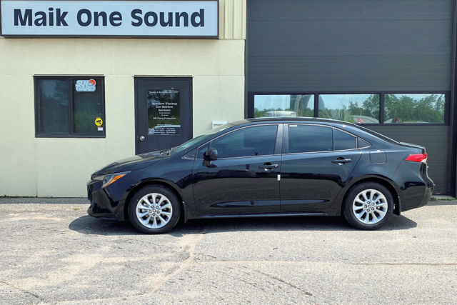 Toyota 2022 Corolla with professional window tint in North Bay